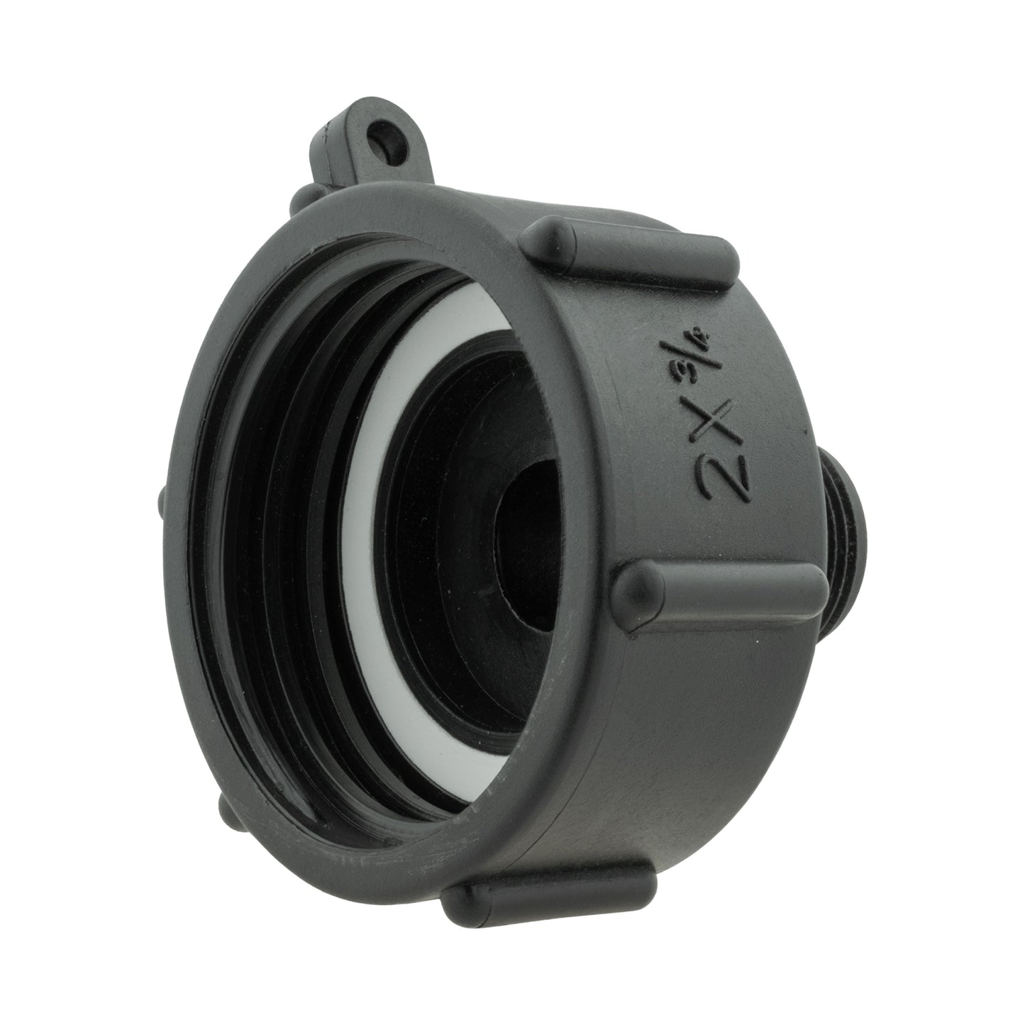 IBC 2” S60X6 Cap with BSPF Thread-Quick Connect Male Valve and Hose Connector 3/4" BSPM
