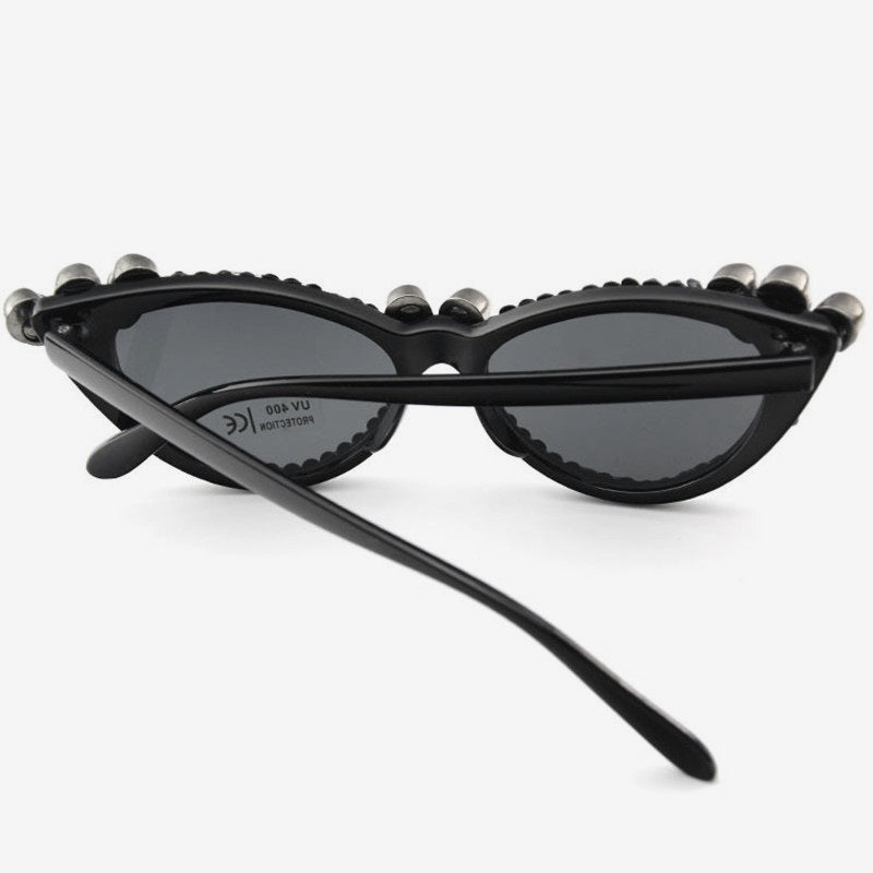 Mia Cat Eye Diamante Skull Sunglasses