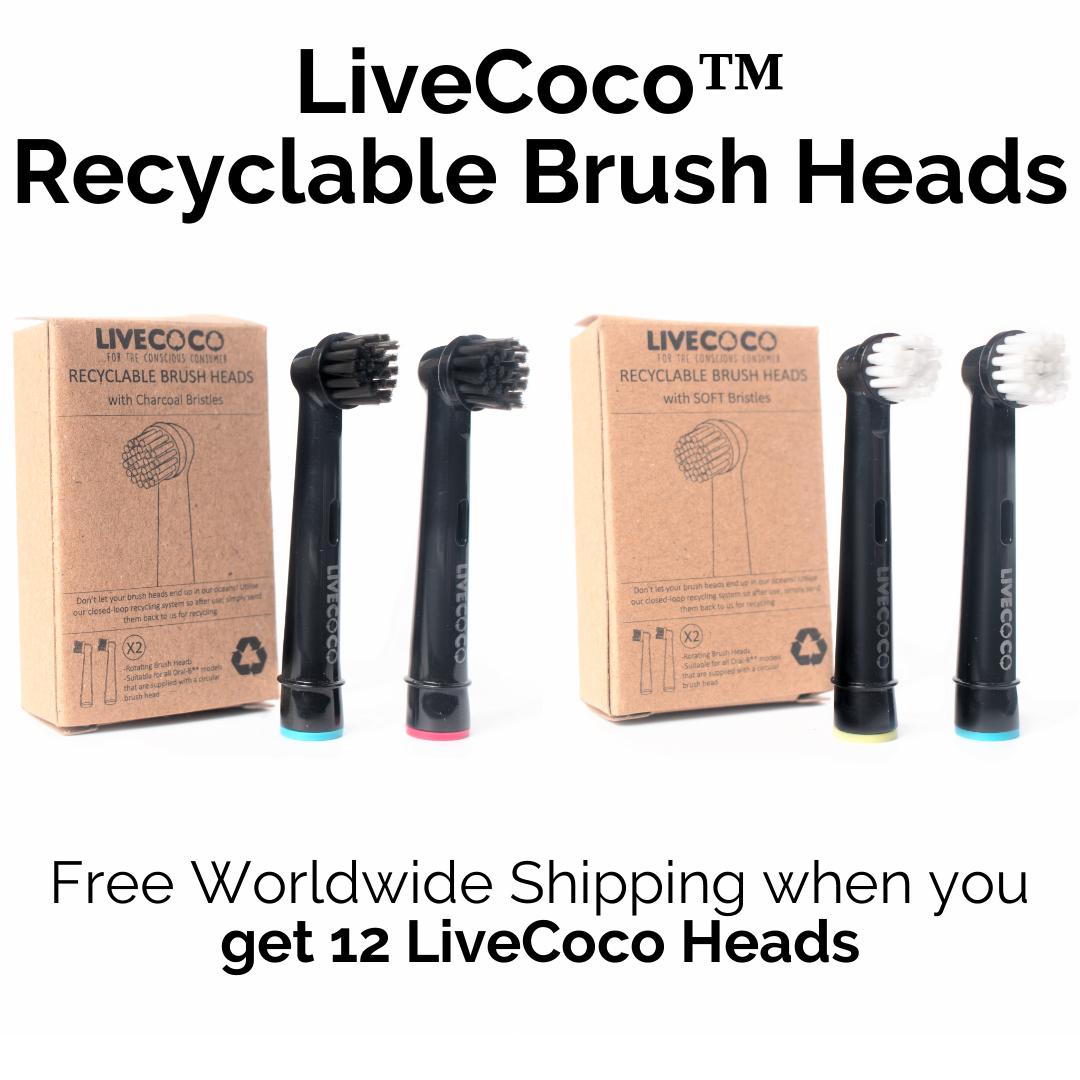 LiveCoco™ Recyclable Toothbrush Heads - RARE OFFER (USA Exclusive)