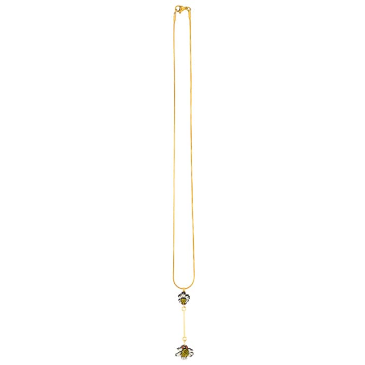 Pilosa Floral Reclaimed Wood Necklace-3