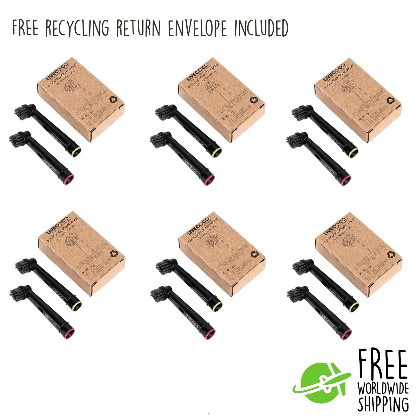 LiveCoco™ Recyclable Toothbrush Heads - RARE OFFER (USA Exclusive)