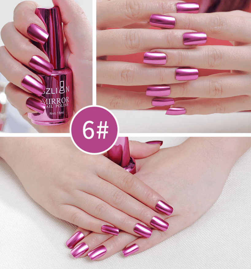 Shiny Mirror Finish Silver Nail Polish