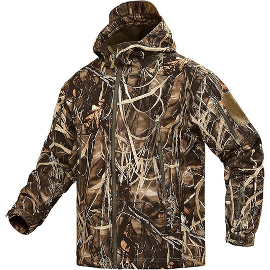 Hunting Jacket for Men Quiet Hunting Camouflage Clothing Hoodie Camo Coat