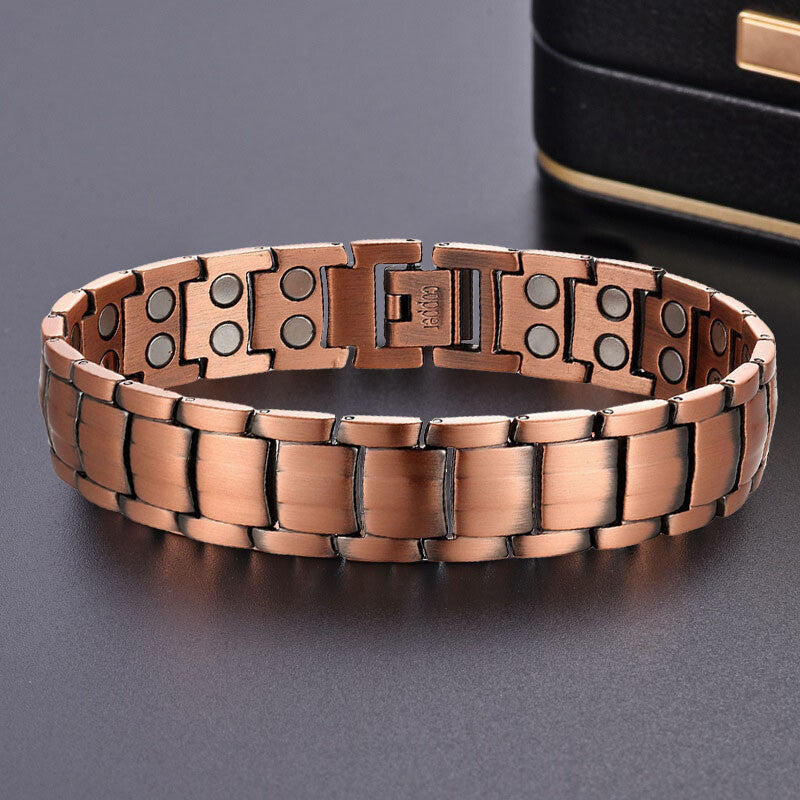 Pure Copper Fully Magnetic Bracelet For Arthritis Relief Remove Tool Gift Boxed