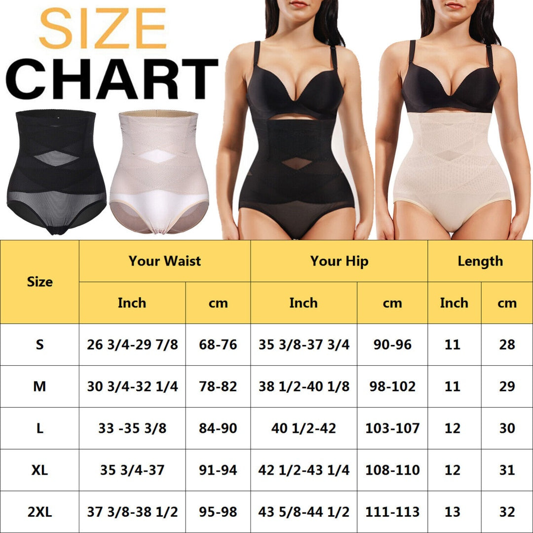 Women High Waist Slimming Tummy Control Knickers Shaper Briefs Underwear Panty---S  Code