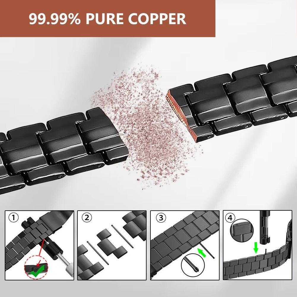 Pure Copper Fully Magnetic Bracelet For Arthritis Relief Remove Tool Gift Boxed