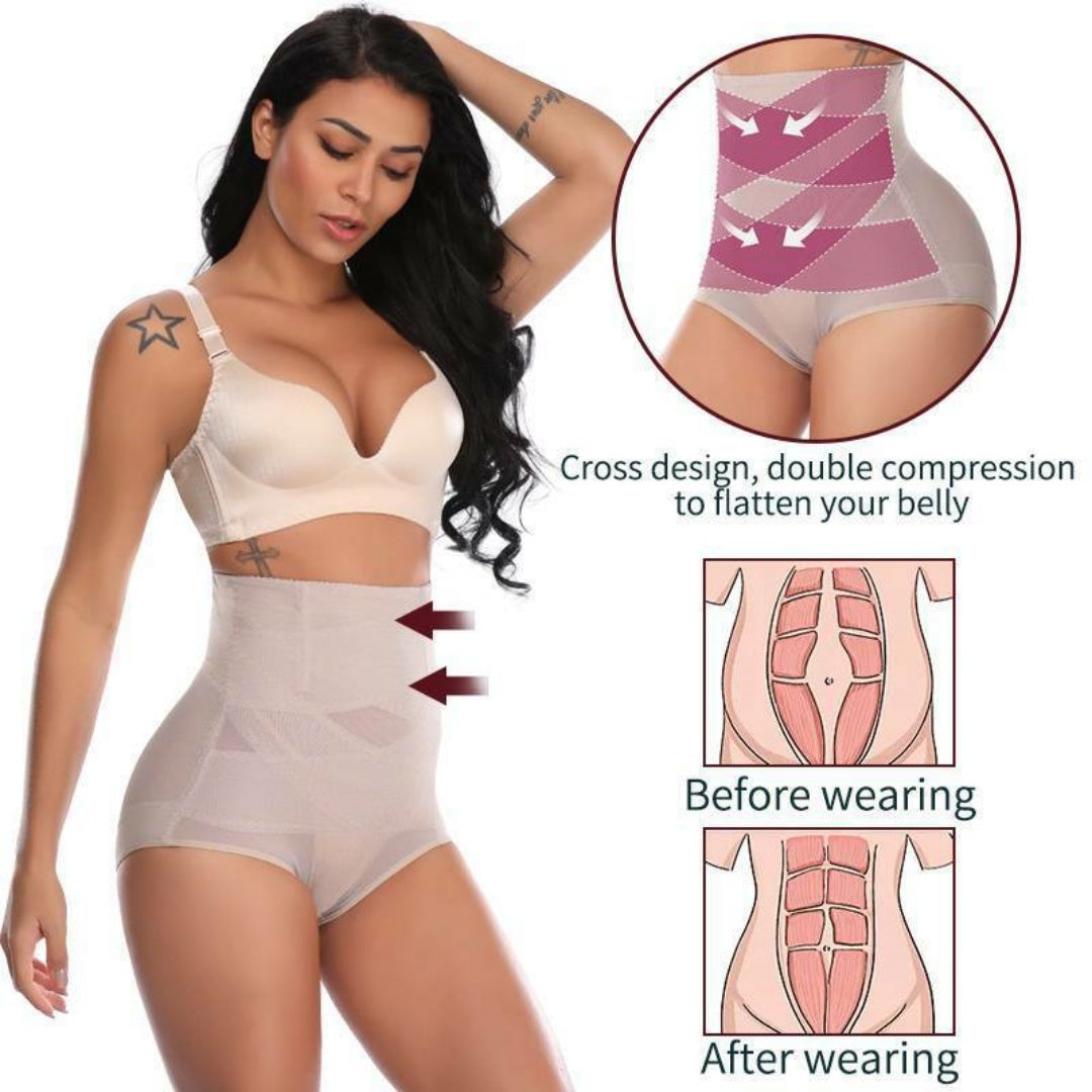 Women High Waist Slimming Tummy Control Knickers Shaper Briefs Underwear Panty---S  Code