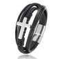 Men's multi-layer braided leather bracelet