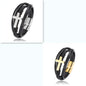 Men's multi-layer braided leather bracelet