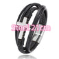 Men's multi-layer braided leather bracelet
