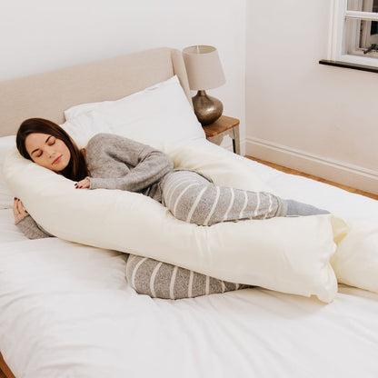 9 Ft Maternity Pillow And Case - Cream