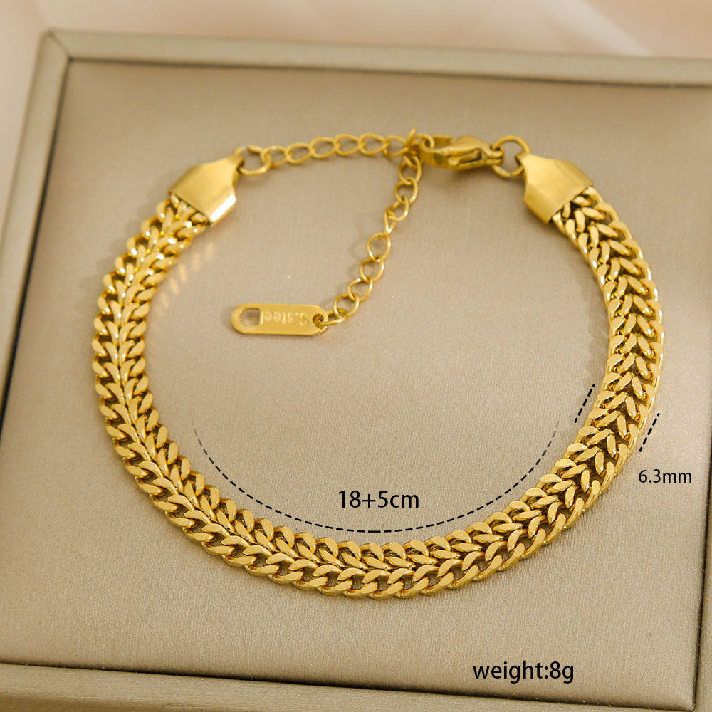 Stainless Steel Chain Bracelet High-end Womens Jewelry