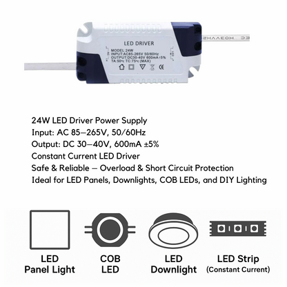 24W/48W 600mA LED Driver High Power DC Connector transformer~1061