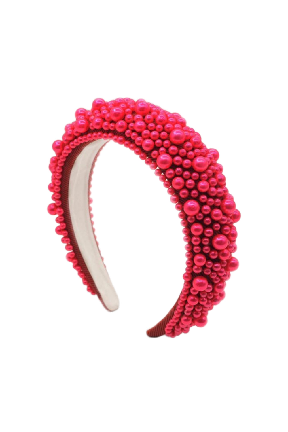 Red Pearl Chunky Headband-4