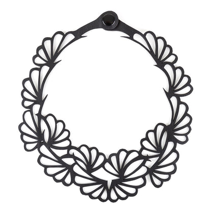 Violets Upcycled Statement Vegan Flower Necklace