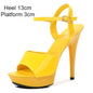 Sandals Shoes Woman High Heels Platform 2021 Sexy Sandals Wedding Shoes Steel Tube Dancing Girl White Stripper Shoes Open Toe