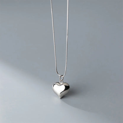 MODIAN Classic 925 Sterling Silver Romantic Heart  Chain Link Pendant Necklaces for Women Fine Jewelry Valentine's Day Gifts