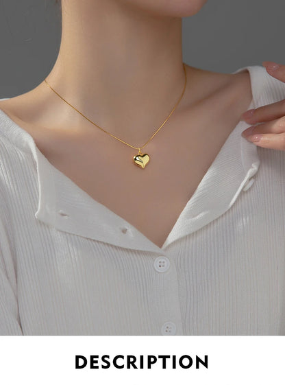 MODIAN Classic 925 Sterling Silver Romantic Heart  Chain Link Pendant Necklaces for Women Fine Jewelry Valentine's Day Gifts