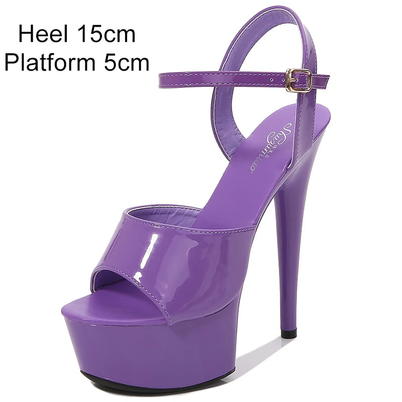 Sandals Shoes Woman High Heels Platform 2021 Sexy Sandals Wedding Shoes Steel Tube Dancing Girl White Stripper Shoes Open Toe