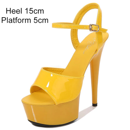 Sandals Shoes Woman High Heels Platform 2021 Sexy Sandals Wedding Shoes Steel Tube Dancing Girl White Stripper Shoes Open Toe