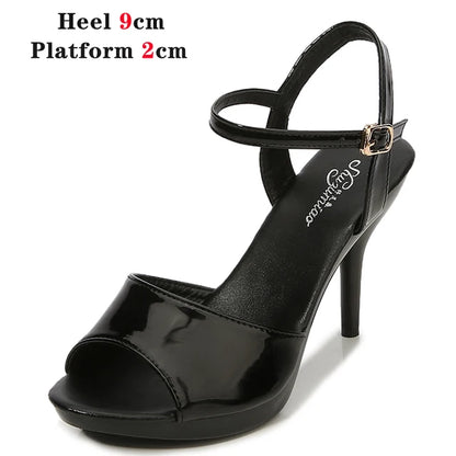 Sandals Shoes Woman High Heels Platform 2021 Sexy Sandals Wedding Shoes Steel Tube Dancing Girl White Stripper Shoes Open Toe