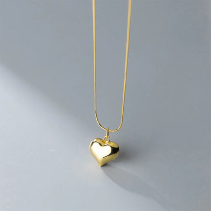 MODIAN Classic 925 Sterling Silver Romantic Heart  Chain Link Pendant Necklaces for Women Fine Jewelry Valentine's Day Gifts