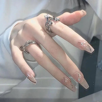 Medium Long Acrylic Fake Nails