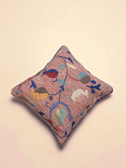 Suzani Hand Embroidered Cushion Cover - 45 x 45 cm