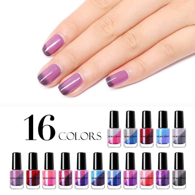 Peelable Glitter Nail Polish Color-changing