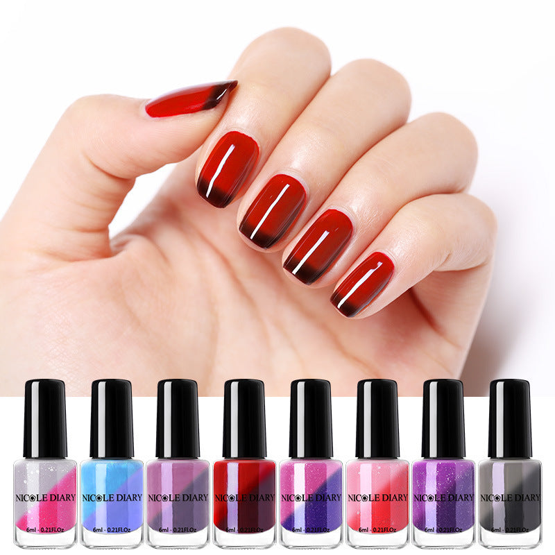 Peelable Glitter Nail Polish Color-changing