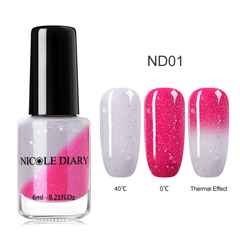 Peelable Glitter Nail Polish Color-changing