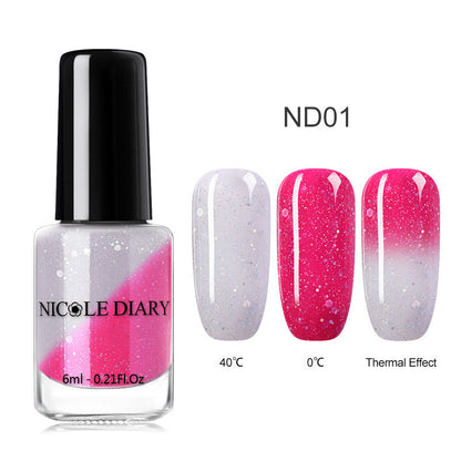 Peelable Glitter Nail Polish Color-changing