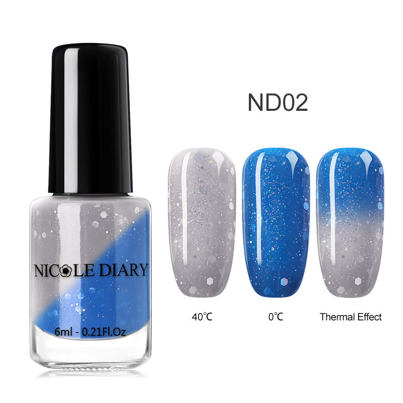 Peelable Glitter Nail Polish Color-changing