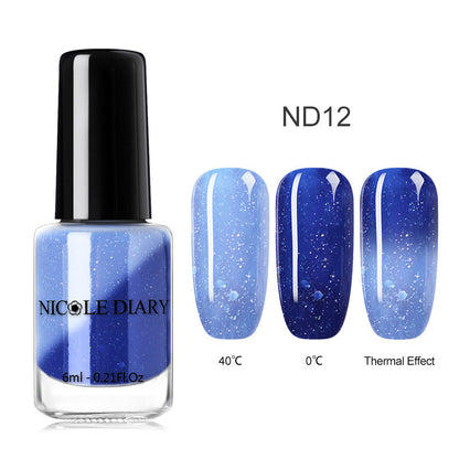 Peelable Glitter Nail Polish Color-changing