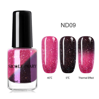 Peelable Glitter Nail Polish Color-changing