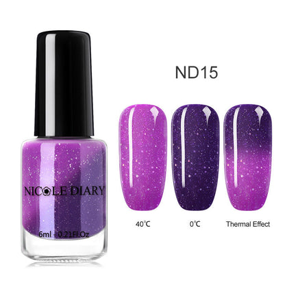 Peelable Glitter Nail Polish Color-changing