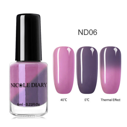 Peelable Glitter Nail Polish Color-changing