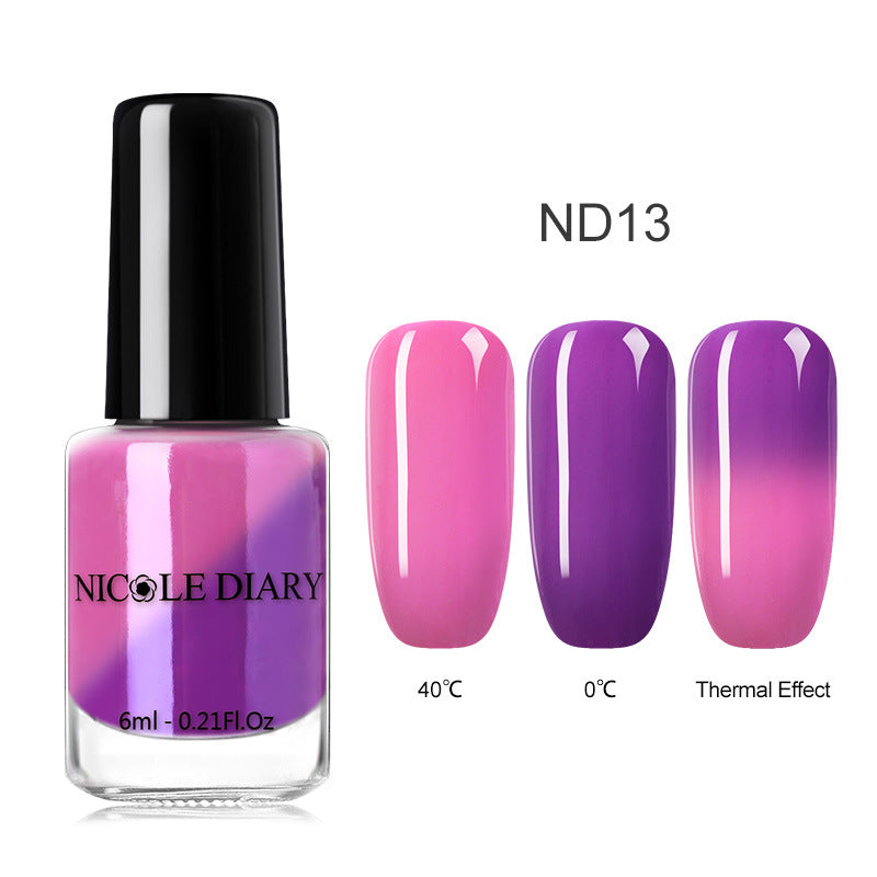 Peelable Glitter Nail Polish Color-changing