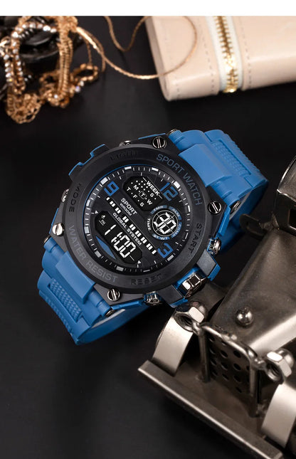 Fashion Sport Electronic Watch Waterproof Stopwatch Man Watches Luminous Alarm Clock Digital Wristwatch