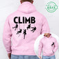 Hoodie Born To Climb, Mountain Hiking Rock Climbing Printed Unisex Sweatshirt Harajuku Hip Hop Hoodie Casual Fashion Streetwear