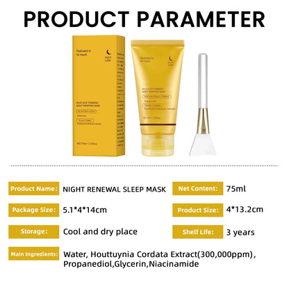 Turmeric Collagen Night Mask Hydrating Moisturizing Brightening Hydrating To Improves Spots Acne Dullness Skin Peel-off Mask