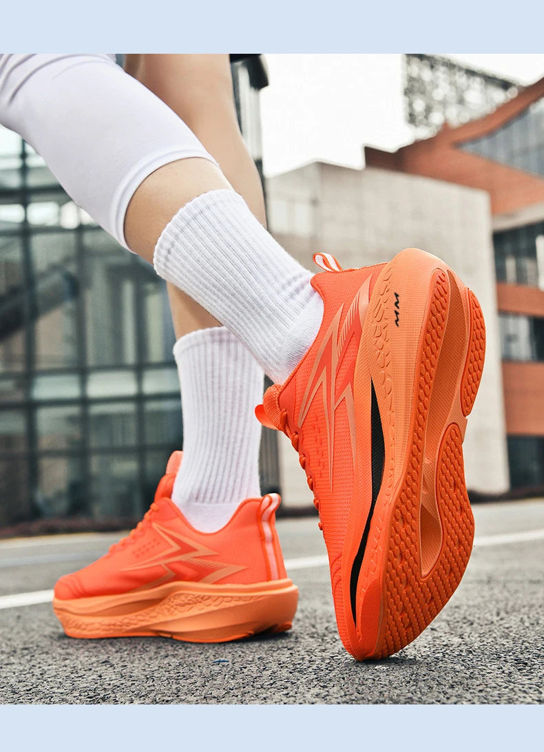 NEW Running Shoes Men Carbon Board Marathon Sports Breathable Lightweight Women's Comfortable Athletic Nonskid Sneakers Casual