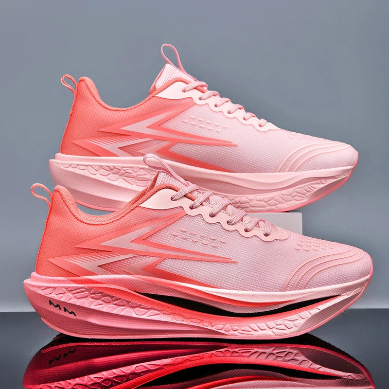 NEW Running Shoes Men Carbon Board Marathon Sports Breathable Lightweight Women's Comfortable Athletic Nonskid Sneakers Casual