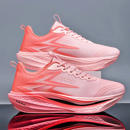 NEW Running Shoes Men Carbon Board Marathon Sports Breathable Lightweight Women's Comfortable Athletic Nonskid Sneakers Casual