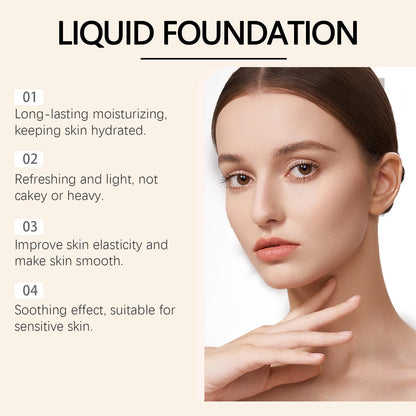 Moisturizing & Protective Foundation - Lightweight, Matte, Clear & Long-Lasting, Hydrating with Luminous Finish