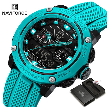 NAVIFORCE Luxury Watch Sport Waterproof Male Clock Date Digital Quartz Men Watch Double Display Wristwatch 2025 New reloj homb