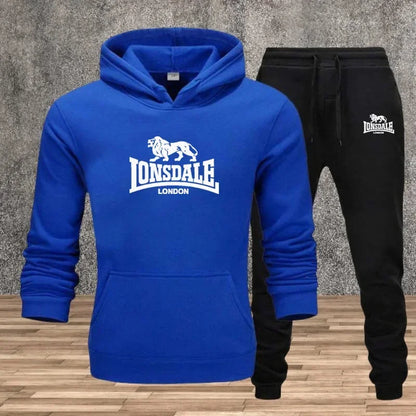Men's Set Hooded Sweatshirts Sweatpants Autumn Winter Male Daily Casual Sports Jogger Suit 2026 Urban Fashion Hoodies Sportswear