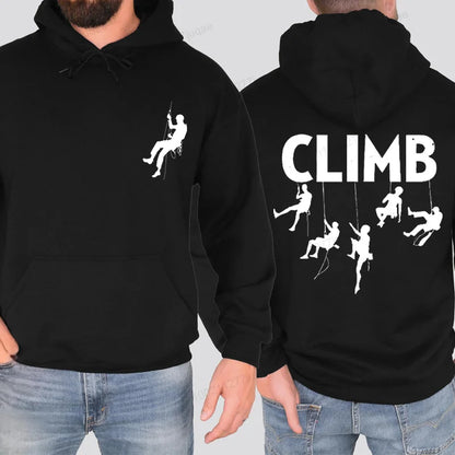Hoodie Born To Climb, Mountain Hiking Rock Climbing Printed Unisex Sweatshirt Harajuku Hip Hop Hoodie Casual Fashion Streetwear
