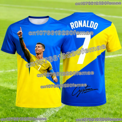 Ronaldo 7 Football Jersey ChatGPT AI Fan Edition Summer Soccer Training Tops Casual Comfortable Sportswear for Men and Children