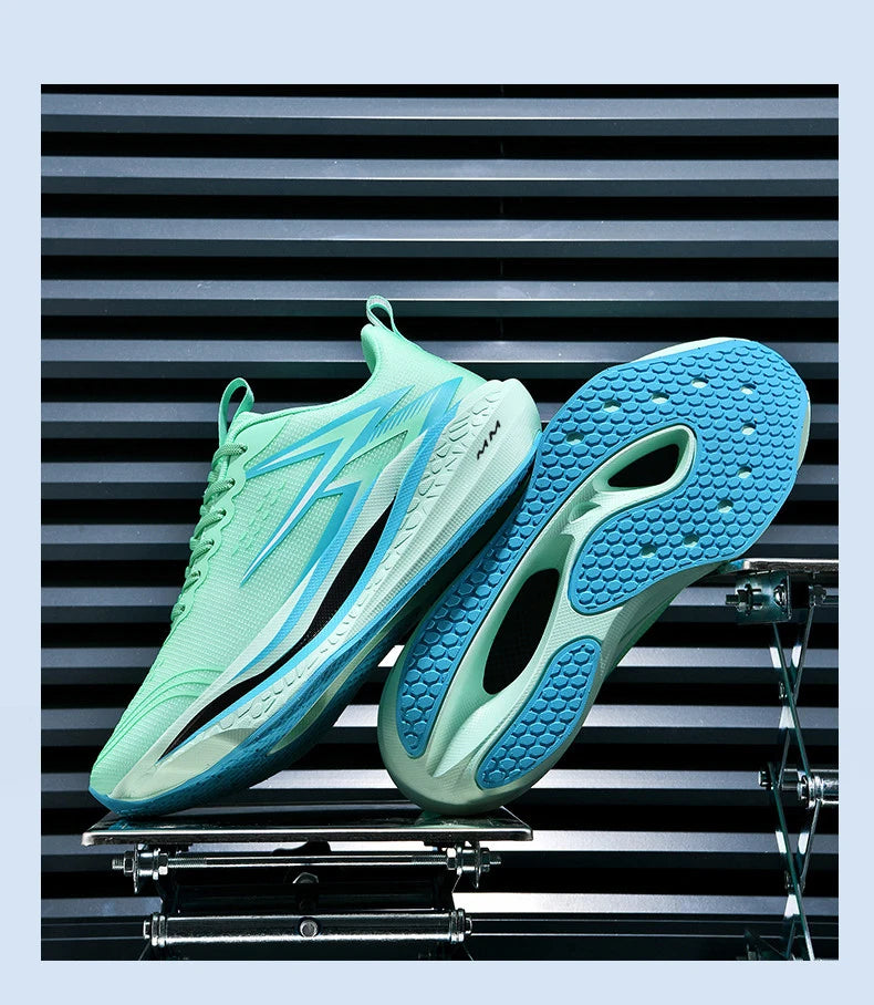 NEW Running Shoes Men Carbon Board Marathon Sports Breathable Lightweight Women's Comfortable Athletic Nonskid Sneakers Casual